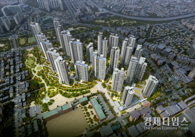 인천 남동구 '포레나더샵 인천시청역' 아파트 조감도./사진=한화 건설부문 컨소시엄