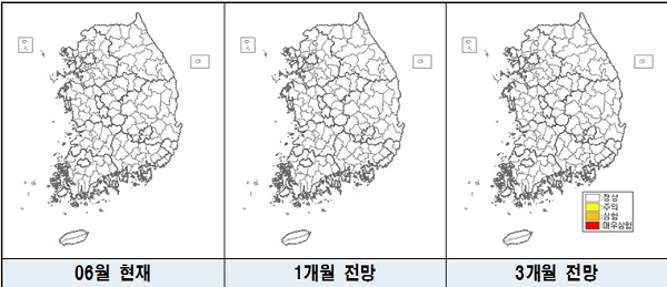 기상 가뭄지도(기상청)
