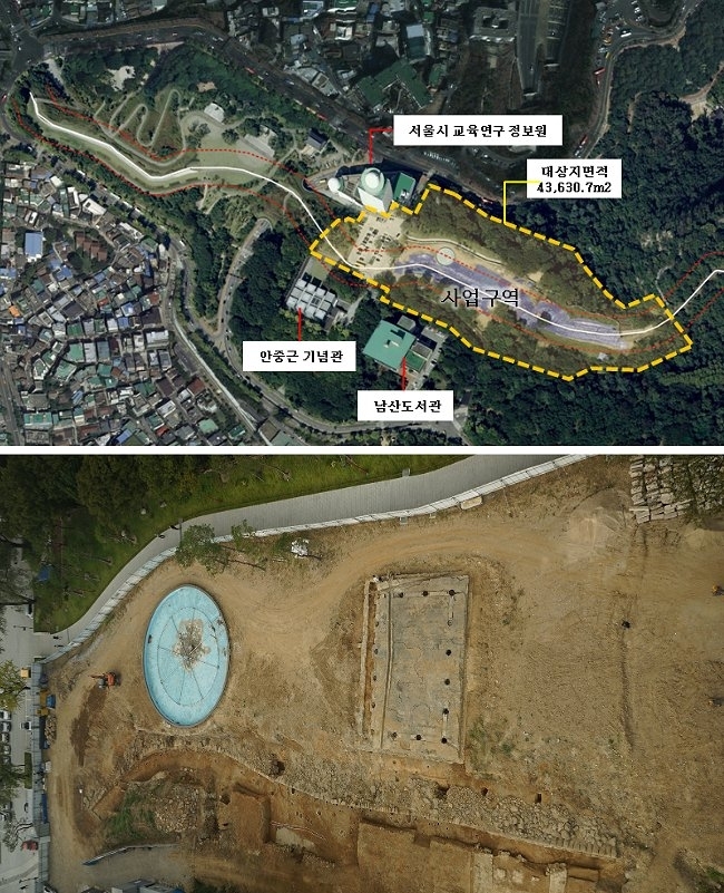 현장 유적박물관 위치도 및 전경사진