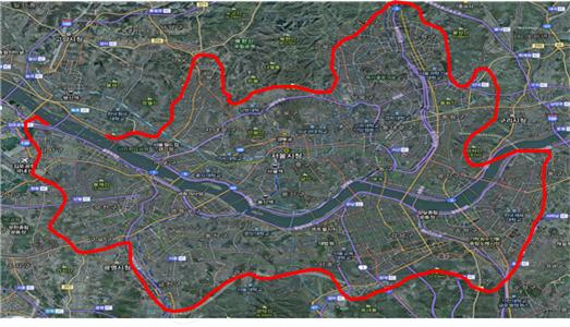야생동물 광견병 미끼예방약 살포 지역 -지형에 따라 탄력적으로 적용