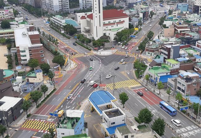 노란색 횡단보도