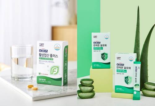 (사진 왼쪽부터) 일동후디스 하이뮨, 활성 엽산 플러스, 면역엔 알로에
