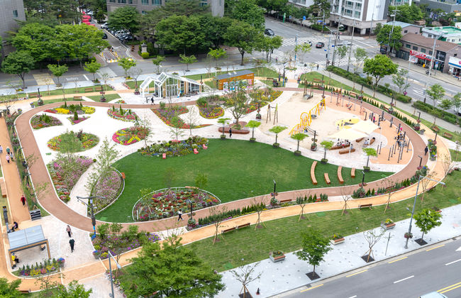 문래동 꽃밭 정원 모습