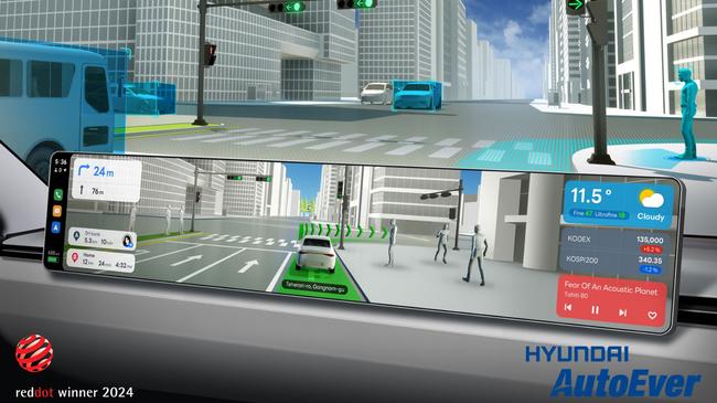 현대오토에버가 자체 개발한 내비게이션 사용자 인터페이스(UI, User Interface)