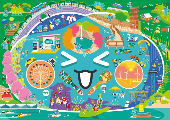 통합대상을 수상한 그림 · 일러스트 분야의 `보고 또 봉공! 경기도로 오세요!` 작품