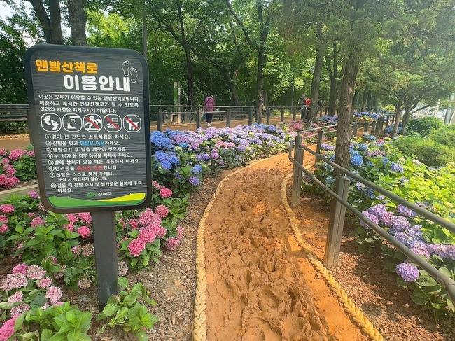 강북구, 도심 속 힐링공간 `맨발걷기 산책로` 4곳 신규 개방